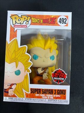 Funko Pop Animation DragonBall Z Super Saiyan 3 Goku #492 EB Games Exclusive